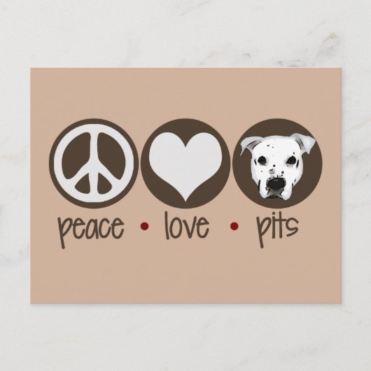 Peace Love Pits Briefkaart (Voorkant)