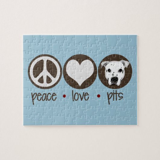 Peace Love Pits Legpuzzel (Horizontaal)