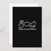 Peace Love Pitties, Dog Kerstmis, Love Pitbull Pr Kaart (Voorkant / Achterkant)