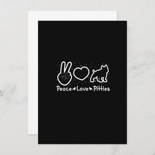 Peace Love Pitties, Dog Kerstmis, Love Pitbull Pr Kaart (Voorkant / Achterkant)