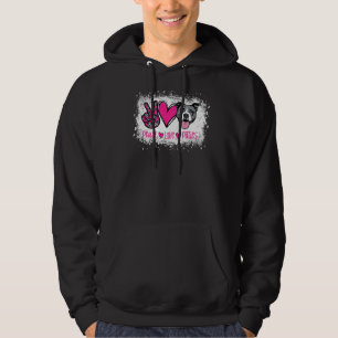 Peace Love Pitties Pitbull Huisdier Eigenaar Bont  Hoodie
