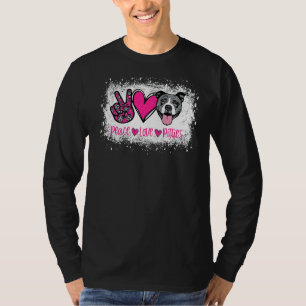 Peace Love Pitties Pitbull Huisdier Eigenaar Bont  T-shirt