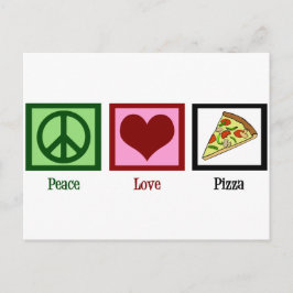 Peace Love Pizza Briefkaart
