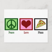 Peace Love Pizza Briefkaart (Voorkant)