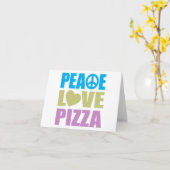 Peace Love Pizza Kaart (Gele Bloem)