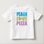 Peace Love Pizza Kinder Shirts<br><div class="desc">Peace Love Pizza... Wat heb je nog meer nodig in het leven? Perfect cadeau voor elke pizzaverslaafde. Het maakt niet uit of je een professionele pizzamaker bent, een competitieve pizzakoeser, je werkt bij een pizzabak, je houdt van het creëren van nieuwe pizza-smaken, je droomt over kaas, worst, pepperoni, paddenstoelen, groene...</div>