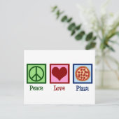 Peace Love Pizza Parlor Briefkaart (Staand voorkant)
