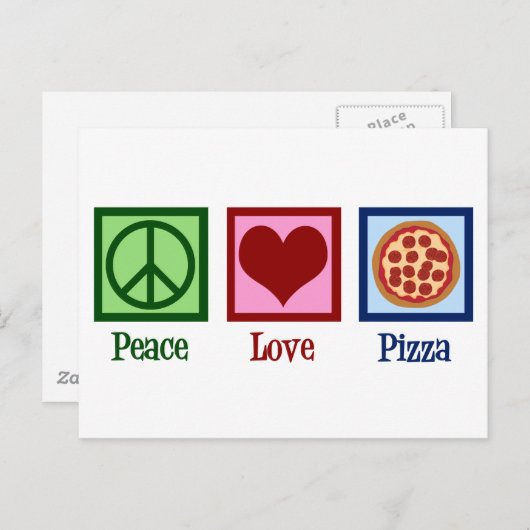 Peace Love Pizza Parlor Briefkaart (Voorkant / Achterkant)