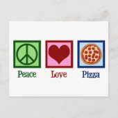 Peace Love Pizza Parlor Briefkaart (Voorkant)