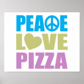 Peace Love Pizza Poster (Voorkant)