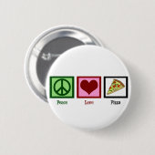 Peace Love Pizza Ronde Button 5,7 Cm (Voorkant /achterkant)