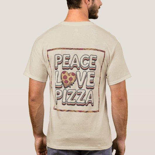 PEACE LOVE PIZZA T-shirt (Achterkant)