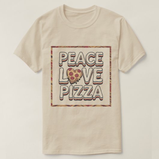 PEACE LOVE PIZZA T-shirt (Design voorkant)