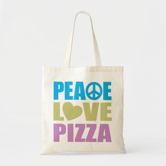Peace Love Pizza Tote Bag (Voorkant)