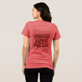 Peace Love Pizza Tri-Blend Shirt (Achterkant volledig)