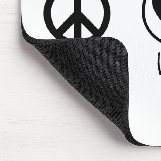 Peace Love Planet - Mousepad Muismat (Hoek)