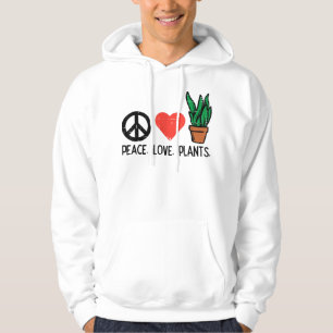 Peace Love Planten Gardening Hippie Gardener Manne Hoodie