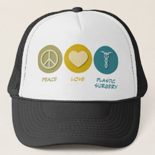 Peace Love Plastic Surgery Trucker Pet