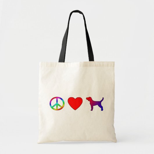 Peace Love Plott Hounds Tote Bag (Voorkant)