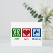 Peace Love Plumbing Briefkaart (Staand voorkant)
