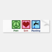 Peace Love Plumbing Bumpersticker (Voorkant)