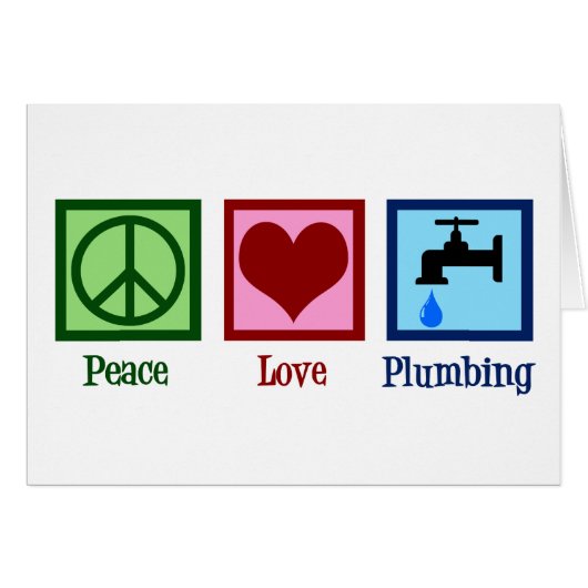 Peace Love Plumbing Company Holiday Kaart (Voorkant Horizontaal)