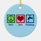 Peace Love Plumbing Keramisch Ornament (Voorkant)