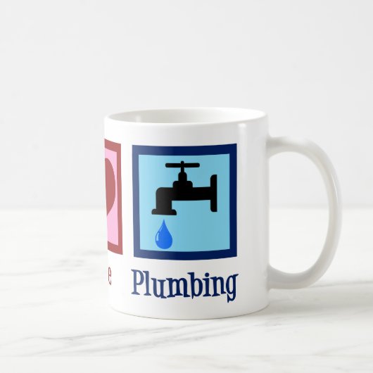 Peace Love Plumbing Koffiemok (Rechts)