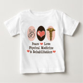 Peace Love PM&R Long-hoeve Baby T-shirt (Voorkant)