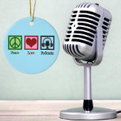 Peace Love Podcasts Keramisch Ornament