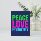 Peace Love Podiatry Briefkaart (Staand voorkant)