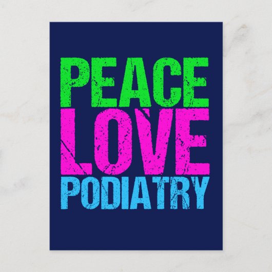 Peace Love Podiatry Briefkaart (Voorkant)