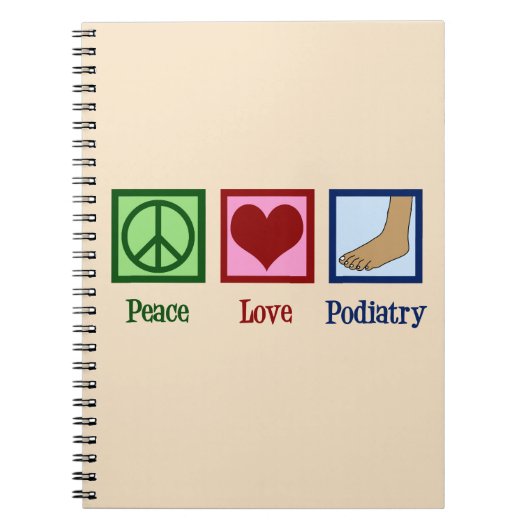 Peace Love Podiatry Notitieboek (Voorkant)