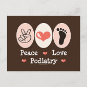Peace Love Podiatry Podiatrist-Briefkaart Briefkaart (Voorkant)