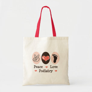 Peace Love Podiatry Podiatrist Canvas tas