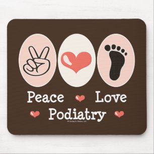 Peace Love Podiatry Podiatrist Mousepad Muismat