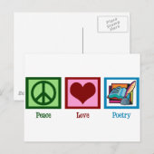 Peace Love Poetry Briefkaart (Voorkant / Achterkant)