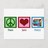 Peace Love Poetry Briefkaart (Voorkant)