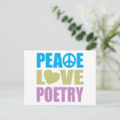 Peace Love Poetry Briefkaart (Staand voorkant)