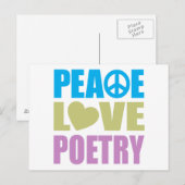Peace Love Poetry Briefkaart (Voorkant / Achterkant)