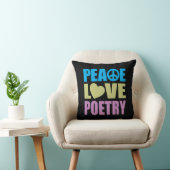 Peace Love Poetry Kussen (Stoel)