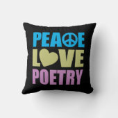 Peace Love Poetry Kussen (Achterkant)