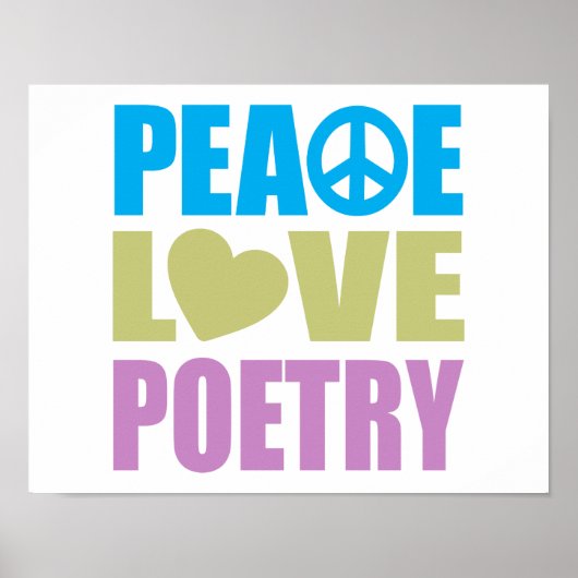 Peace Love Poetry Poster (Voorkant)