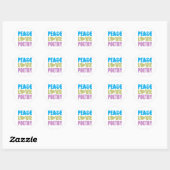 Peace Love Poetry Ronde Sticker (Vel)