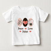 Peace Love Poker Baby T shirt (Voorkant)