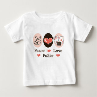Peace Love Poker Baby T shirt