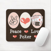 Peace Love Poker Mousepad Muismat (Met muis)