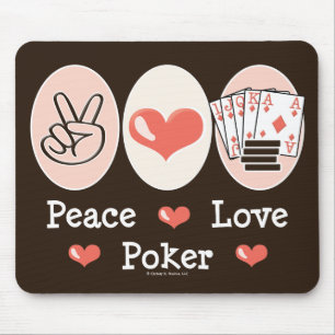 Peace Love Poker Mousepad Muismat