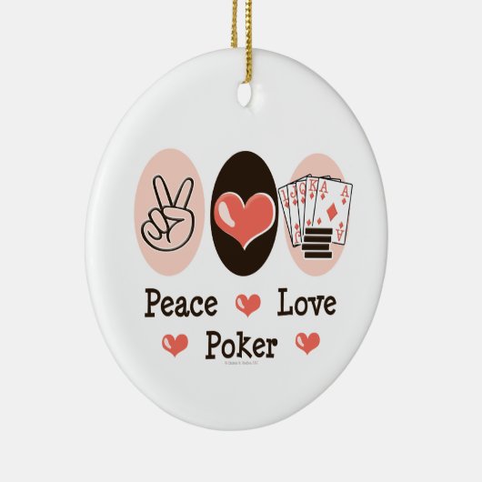 Peace Love Poker Ornament (Rechts)