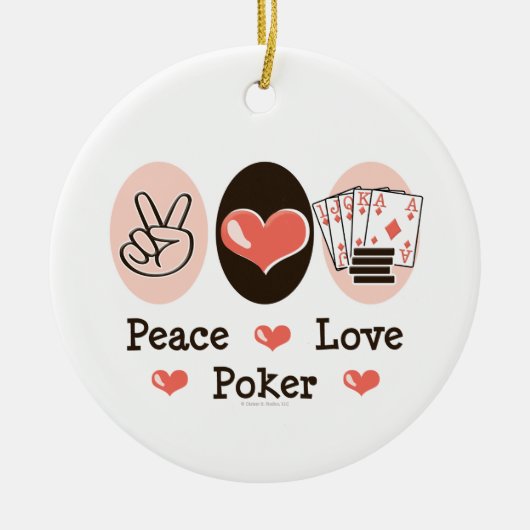 Peace Love Poker Ornament (Voorkant)